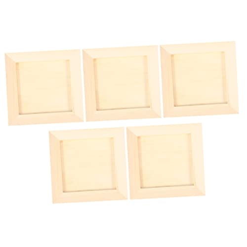 ERINGOGO 5pcs Clay Picture Frames for Boys and Girls Decorative Wood Craft Boys and Girls Art Frame Diy Photo Frames