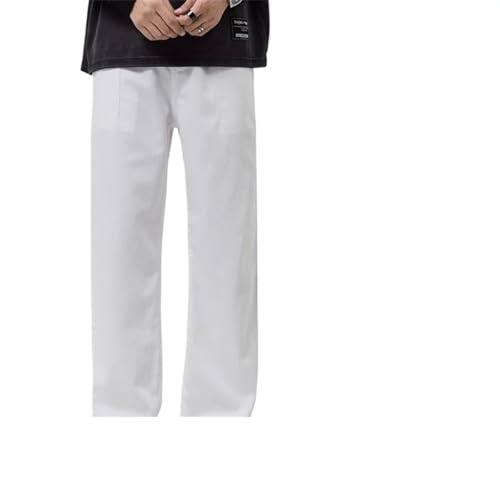 Men's Jeans, Thin Ice Silk Loose Straight Leg Wide Leg Pants Washed Hanging Casual Versatile Pants 5