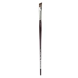 da Vinci Oil & Acrylic Series 7197 Grigio Paint Brush, Slant Synthetic with Bordeaux Ergonomic Handle, Size 12