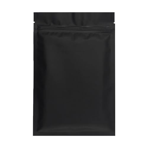 Bolsas de aluminio con cierre hermético, multicolor, varios tamaños, paquete 100(Black Zip Lock Bags,15x22cm)