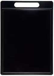 Tábua Placa De Corte Profissional Polietileno Canal 25x35cm Cor Bege (Preto)