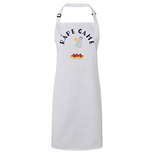 Tablier cuisine humour rap avec sangle réglable et textile haute densité