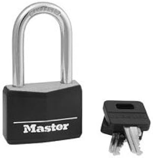 Master Lock 141DLF Padlock, Keyed Different Key, Large Shackle, 1/4 in Dia Shackle, 1-1/2 in H Shackle, Steel Shackle