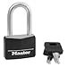 Master Lock 141DLF Padlock, Keyed Different Key, Large Shackle, 1/4 in Dia Shackle, 1-1/2 in H Shackle, Steel Shackle