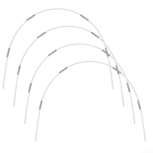 Fiberglass Garden Hoops Kit for Raised Bed Greenhouse, Flexible Tunnel Supports for Netting Row Covers, Rust-Proof DIY Plant Protection Structure for Outdoor Yard Vegetable Growing Season Extension