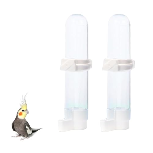 2 Stück Automatische Vogeltränke für Papageien Wellensittiche Sittiche Nymphensittiche Vogelkäfigtränke Hängende Wasserflasche mit 120 ml Fassungsvermögen Weiß 2 Stück Automatische Vogeltränke für Papageien Wellensittiche Sittiche Nymphensittiche Vogelkäfigtränke Hängende Wasserflasche mit 120 ml Fassungsvermögen Weiß