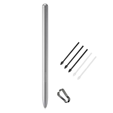 Caneta Galaxy Book 4 Pro 360 para Samsung Book Pro 4 360 S para Samsung Galaxy Book 4 360 Caneta Stylus com pontas de substituição (prata)
