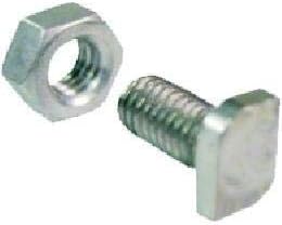 20 x Greenhouse Glasshouse Aluminium Cropped Head Nuts and Bolts M6 x 12mm