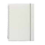 ZYAGH Spirale Notizblock A4/B5/A5/A6/Transparent Horizontale Linie Weiß Papier Grid Dot Hand Konto Buch Strap Notizblock Notebook Tagebuch for Büro, Schule, Schüler(Blank,B5-18x26cm)