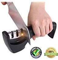 KitchenEssentials Kitchen Knife Sharpener, Professional 3-Stage Steel, Diamond, Ceramic Knife Sharpening Tool Helps Repair, Restore and Polish Blades