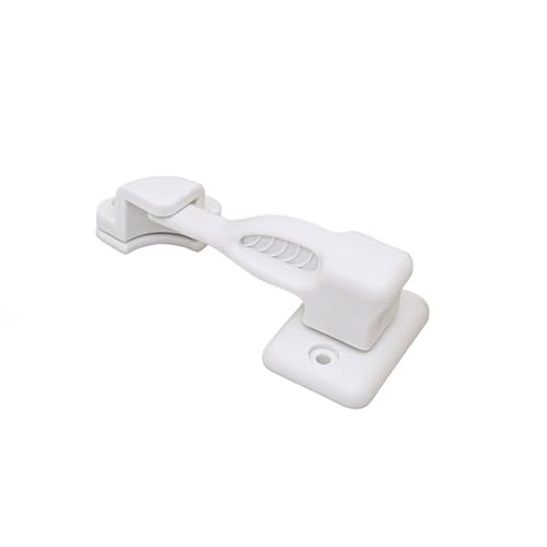 Soporte para puerta de caravana, color blanco, para armarios de cabina, 77 x 46 x 32 mm, tope de puerta estable para caravanas, autocaravanas y vehículos de conversión