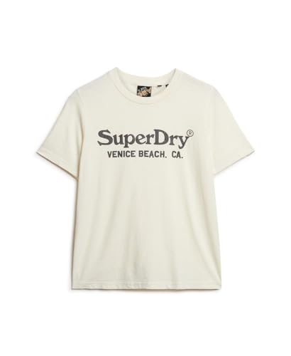 Superdry Para Mujer. W1011403A Camiseta Con Acabado Metalizado Gris (Xs), Casual, AlgodóN, Manga Corta - 6