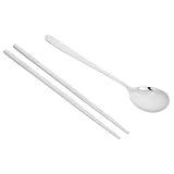 ULTECHNOVO Cubiertos Portátil Acero Inoxidable Compacto con Cuchara y Palillos para Camping y Viajes Set Multiuso Resistente y Fácil de Limpiar para Exteriores y Uso Diario