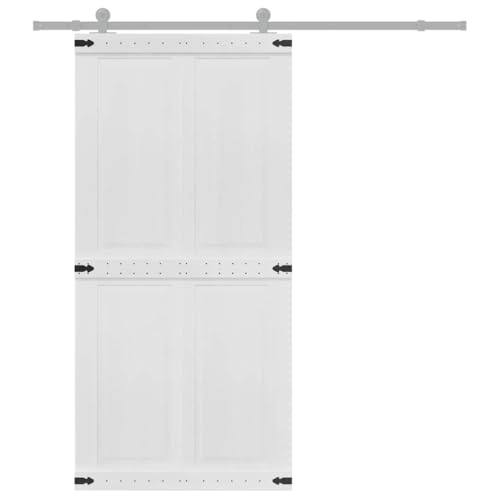 vidaXL Puerta Corona 100 x 210 cm Madera de ingeniería, Puerta Deslizante Elegante, Divisor Compacto, Blanco Duradero, Dormitorio Moderno, Garage Funcional, diseño Sencillo