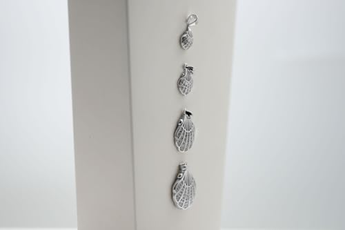 Pendentif argent zircon Coquillage Saint-Jacques TALISMAN BIJOUX