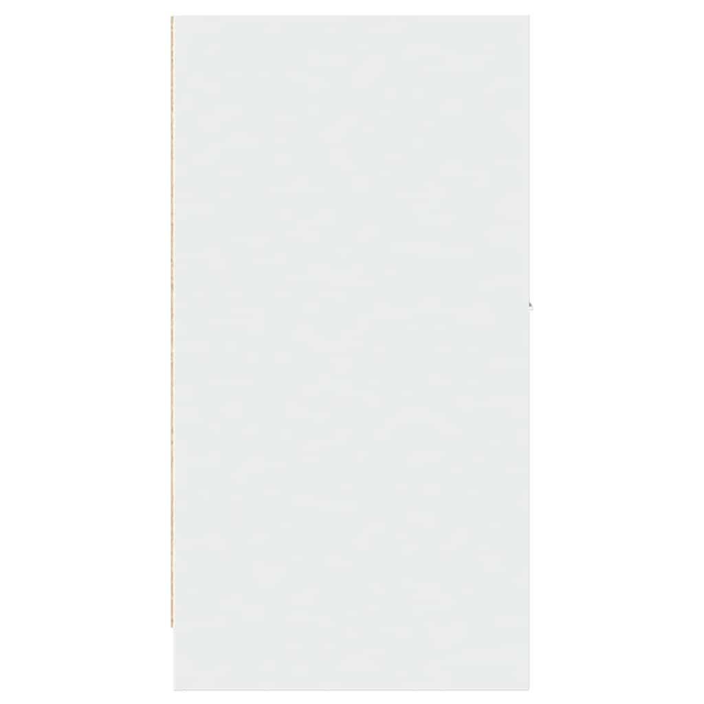 Armadietto da farmacista, bianco, 40 x 41 x 77,5 cm, in legno, moderno, con 2 cassetti e guide in metallo, versatile armadio da cucina e ufficio