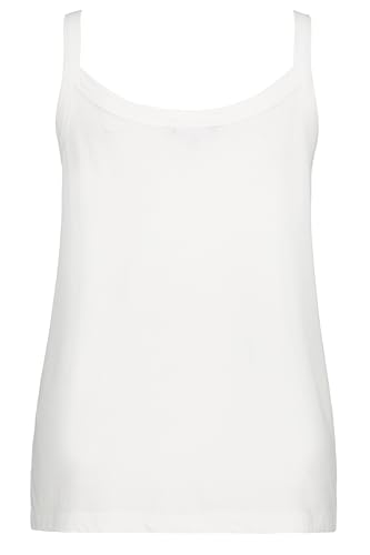 Ulla Popken Top Con Spaghetti Maglietta, Bianco Neve, 56-58 Donna - 5