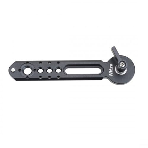 Image of Generic Nitze N49-NR5(5 inches /127mm) Extension Arm Plate NATO Rail to ARRI Rosette Mount w M6 Screw for DSLR Camera Cage EVFs Monitors,Handle, blak