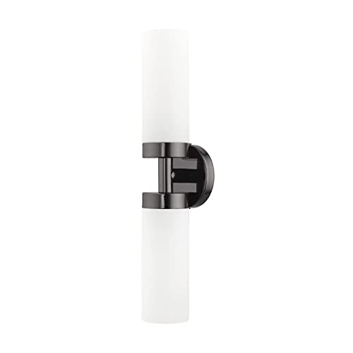 Image of Livex Lighting 15072-46 Aero Wall Sconce, Black Chrome
