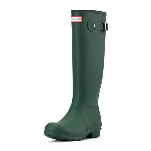 Hunter Women's Original Tall Rain Boot, Green, 9 M