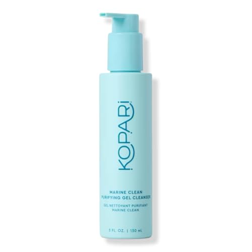Kopari Marine Clean Purifying Gel Cleanser, Infused with Amino Acids & Vitamin B5, Dual-Action Gel-to-Foam Cleanser, Gentle and Nourishing, 5 oz | New Look, Same Formula, Product Packaging May Vary