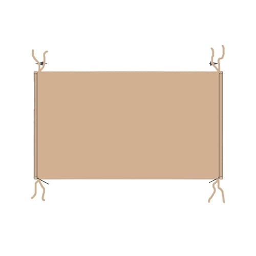 VINCINEY Toile pour Tonnelle Auvent de pergola rétractable en Polyester, Bloc de Pluie, Couverture en Tissu de Remplacement sans Cadre, 6,5 x 16,5 Pieds(Khaki Color)