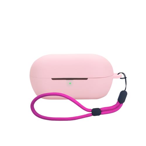 Image of WELCROS Soft Silicone Case Cover for Sony WF-C710N | C710NSA with Lanyard (Pink)