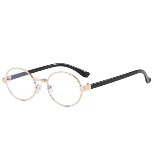 Lunettes de soleil ovales vintage en métal UV400 pour femmes et hommes