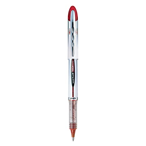 uni-ball Vision UB-200 - Bolígrafo roller de 0,8 mm, tinta roja, 1 unidad
