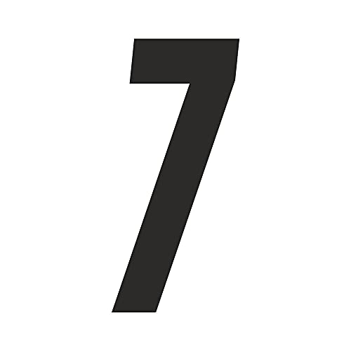Número adhesivo 7 negro de 10 cm Quattroerre 13307 para tuning y motos, 3 piezas