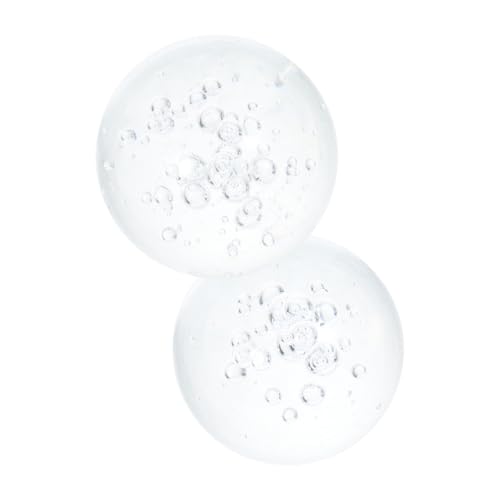 Hemobllo 2 sfere di vetro decorative in cristallo trasparente per fontane da giardino mini stagno Feng Shui accessori durevoli e versatili decorazioni per interni e feste