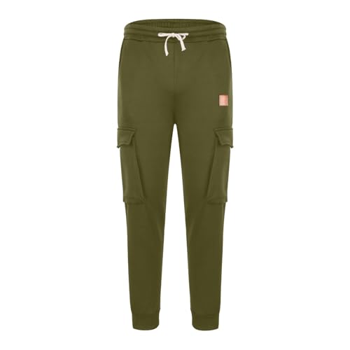 Men's Cargo Sweatpants Cinch Bottom Elastic Waist Athletic Jogger Pants Heavyweight Fleece Tactical Pants with Pocket3