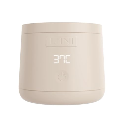 LIINI 4.0 PRO Flaschenwärmer mit Akku 75W beige IP66 staub- & strahlwassergeschützt 4 Stufen 37/40/45/50C Akku 15.000 mAh unterwegs & zuhause USB-C Aluminium-Kabel 150 cm BPA-frei CE/RoHS