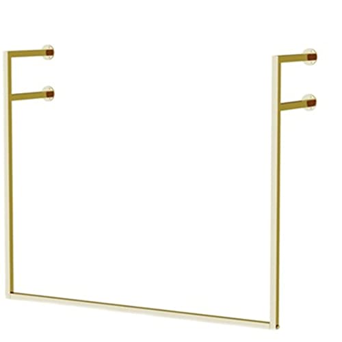 Portant vêtements métal doré 100x80cm, meuble de rangement mural magasin prêt-à-porter