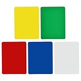 POPETPOP Poker Schnittkarten 5 Stück aus Kunststoff mit Farbigem Rand für Familienspiele und...