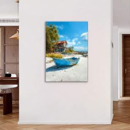 Toile murale abstraite océan et plage pour décoration de maison 60x80cm - 4