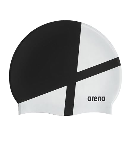 Arena Icons Team Stripe Unisex Silicone Swim Cap Women and Men Intensive Training Racing Comfortable...