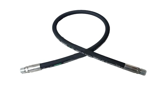 Generic HaiChi 15611-06-06 Hydraulic Hose Swivel Assembly 3/8” Hydraulic Hose 84” Long?4785 psi-US, Black