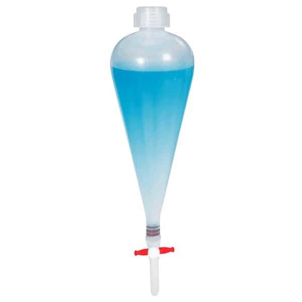 Cole-Parmer Embudo Separatorio, 500 ml, PP 2/pk