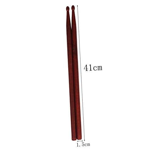 1 par de baquetas resistentes para batería, caja y baterías de jazz, agarre cómodo, instrumento de percusión duradero miniatura 2