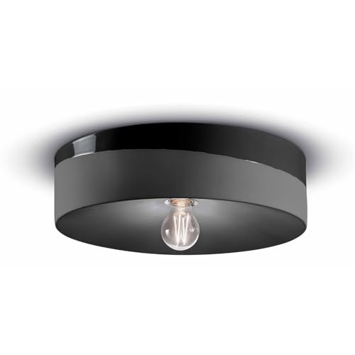 Plafonnier grand Ferroluce Retrò vintage noir céramique pour une maison chaleureuse