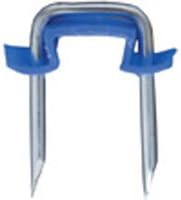 SN-40-IB-2500 Blue Zinc Plated Low Carbon Steel Cable Staple 1 Inch Length x 1/2 Inch Width 2500/Pack