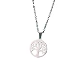 Genérico Collar redondo con colgantes para mujeres de Skyrim Tree of Life Jewelry para niñas con amuleto ajustable con cuello gargantilla y collar regalo para el Día de la Madre