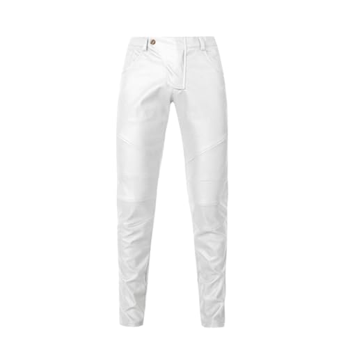 Pantalon en cuir synthétique pour homme qui s'ajuste parfaitement sans serrer