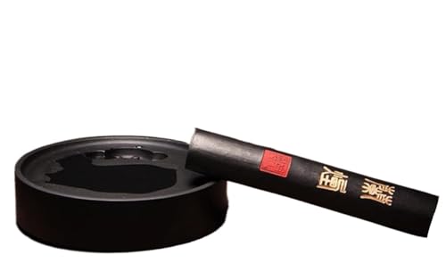 BTWYU Bloc d'encre Calligraphie traditionnelle chinoise faite main à l'huile, au pinceau à suie et à l'encre à l'eau