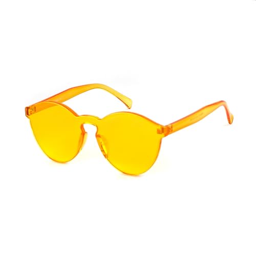 Lunettes de soleil rondes sans monture pour femmes au style vintage