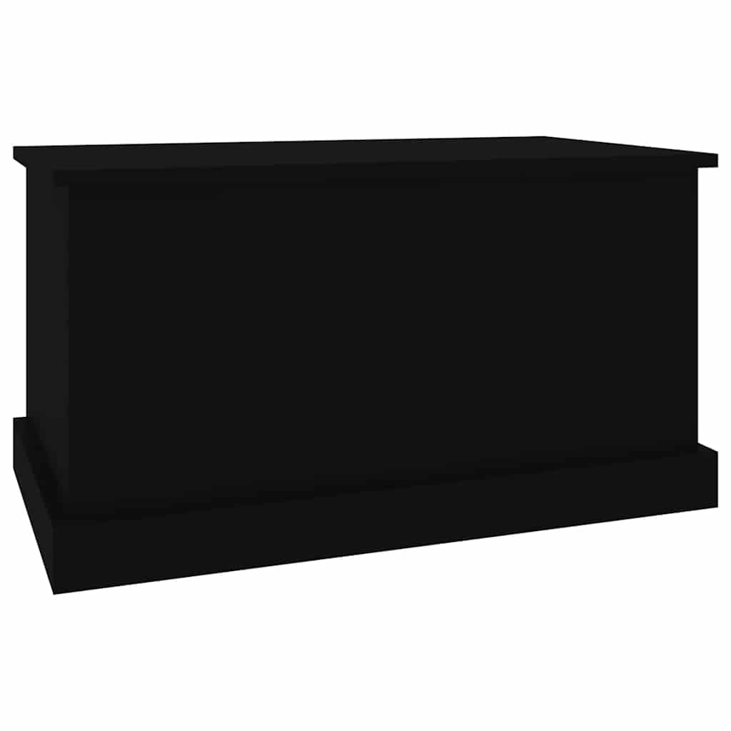 Baúl negro de madera 70 x 40 x 38 cm con tapa, versátil caja de almacenamiento para salón, dormitorio, pasillo, práctico banco y organizador de espacio de almacenamiento