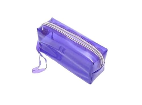Image of Amazon Brand - Umi Clear Pencil Pouch PVC Large Pencil Case Zippered Waterproof Stationery Pouch for Students Yellow,Pencil Case,Office Supplies (Purple)