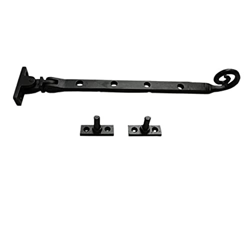 Window Casement Stay Swirl 300mm 12 Black Antique Cast Iron