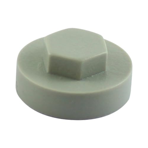 HEX TEK Roofing Screw CLADDING CAPS - 16mm or 19mm Coverage / 8mm Recess (PK 100) (Goosewing Grey, 19mm) — image 1